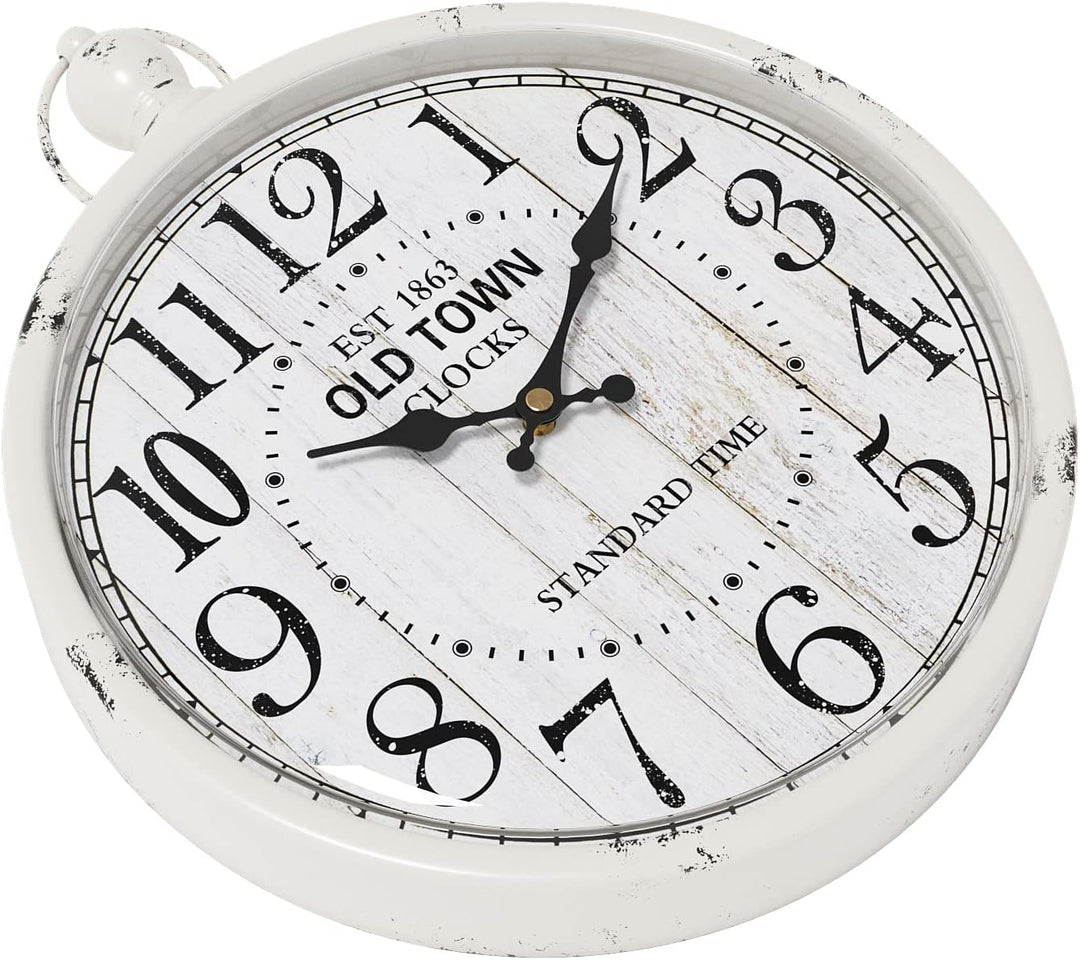 Menterry Europäische Retro-Wanduhr. Altmodisches antikes Design im rustikalen Vintage-Stil. Batterie