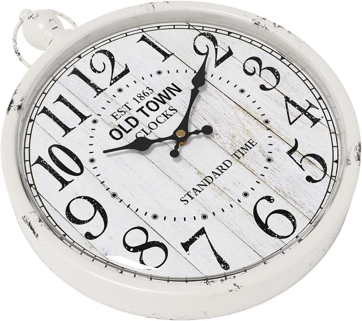 Menterry Europäische Retro-Wanduhr. Altmodisches antikes Design im rustikalen Vintage-Stil. Batterie