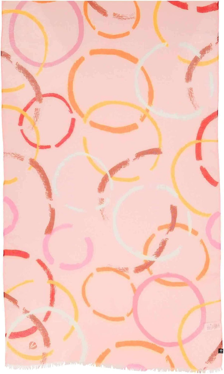 FRAAS Damen Schal mit Kreis-Muster - 70 x 180 cm - nachhaltig aus recyceltem Polyester - Perfekt für