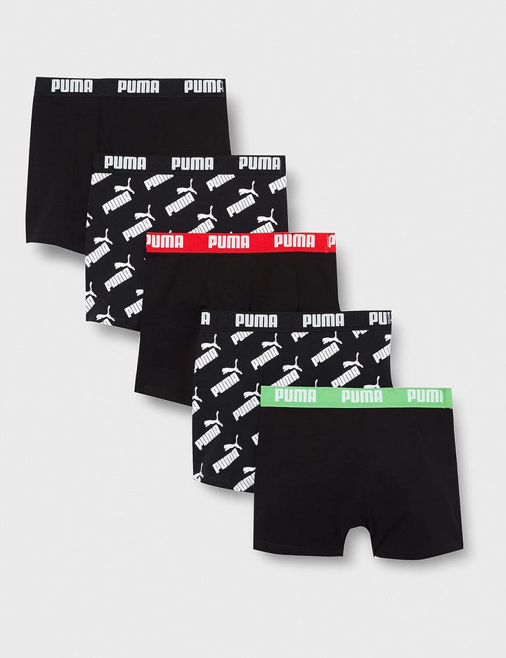 Puma Children Unisex Boxer Unterwäsche (5er Pack) 122-128 Schwarz, 122-128 Schwarz