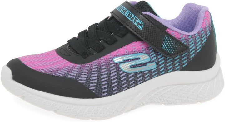Skechers Girl's 303532l Nvmt Trainers 29 EU Black Mesh Multi Trim, 29 EU Black Mesh Multi Trim