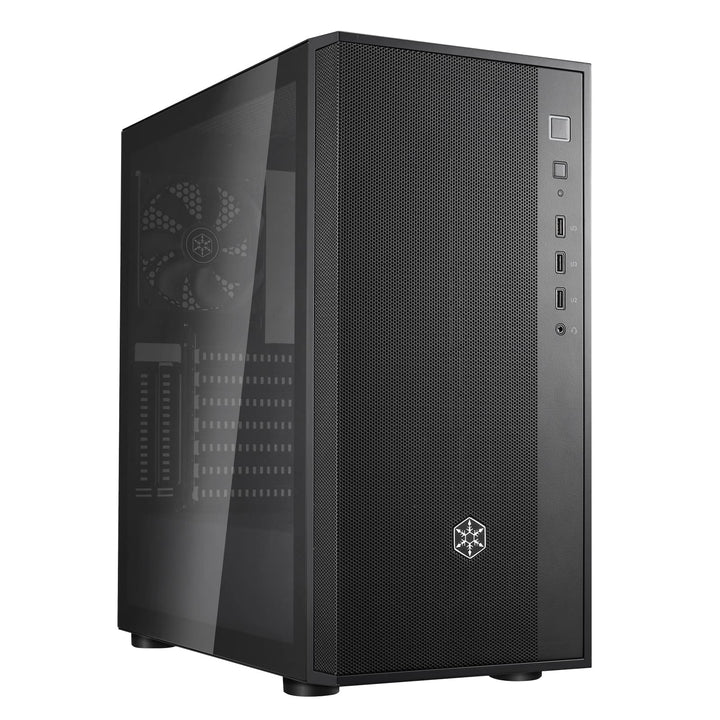 Silverstone FARA R1 V2- FARA R1-V2 Tower ATX Computer Gehäuse, Mesh Front Panel, Seitenteil aus gehä