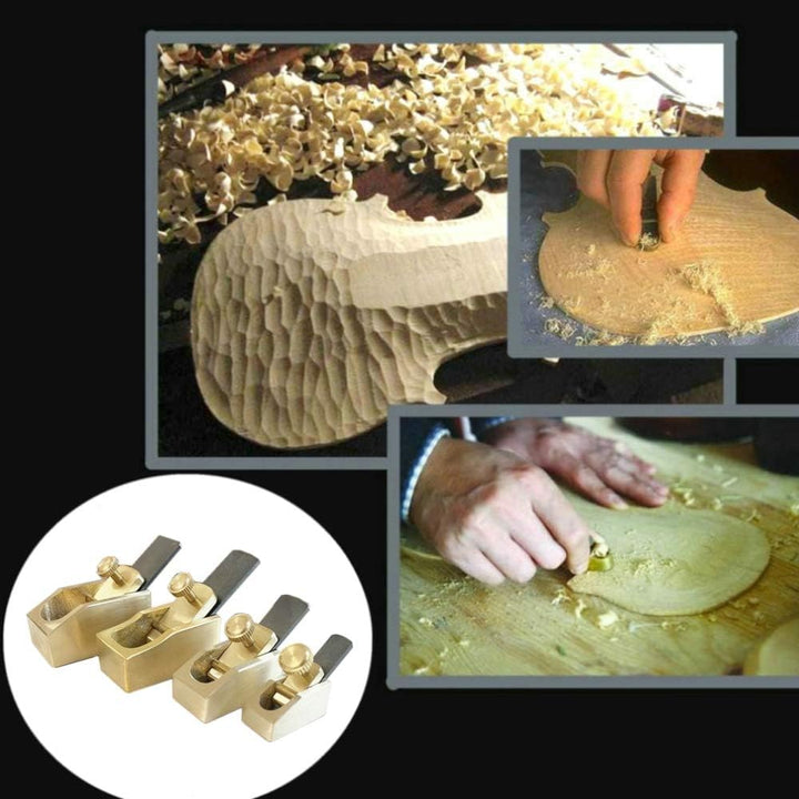 Geigenbauwerkzeug, Flachhobel, Handhobel, Holzbearbeitungshobel für Violinenhobel (1 Set/4 Stück)