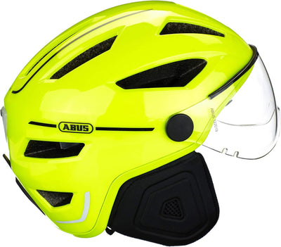 ABUS Stadthelm Pedelec 2.0 ACE - Fahrradhelm mit Rücklicht, Visier, Regenhaube, Ohrenschutz - für Da