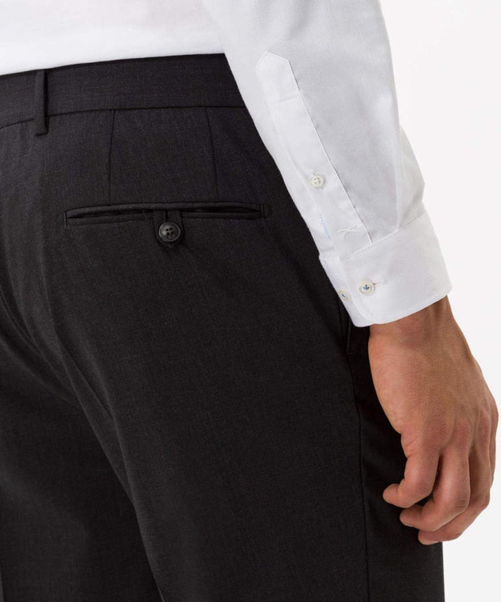 BRAX Regular Fit Hose Enrico Stretch Schurwolle Navy 56 Anthrazit, 56 Anthrazit