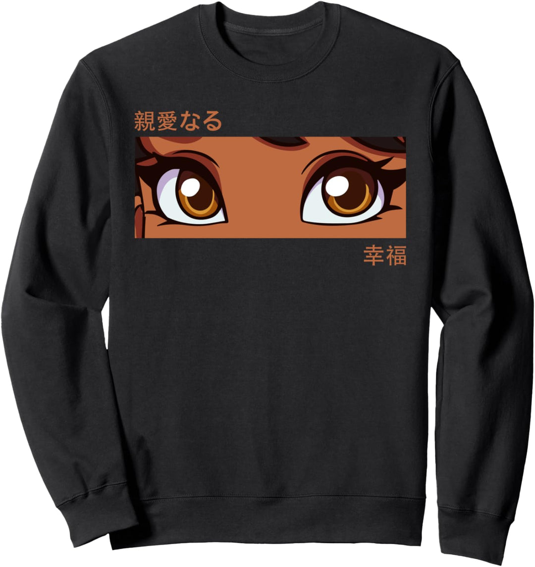 Anime Girl Eyes - Japan Culture Art - Japanese Aesthetic Sweatshirt