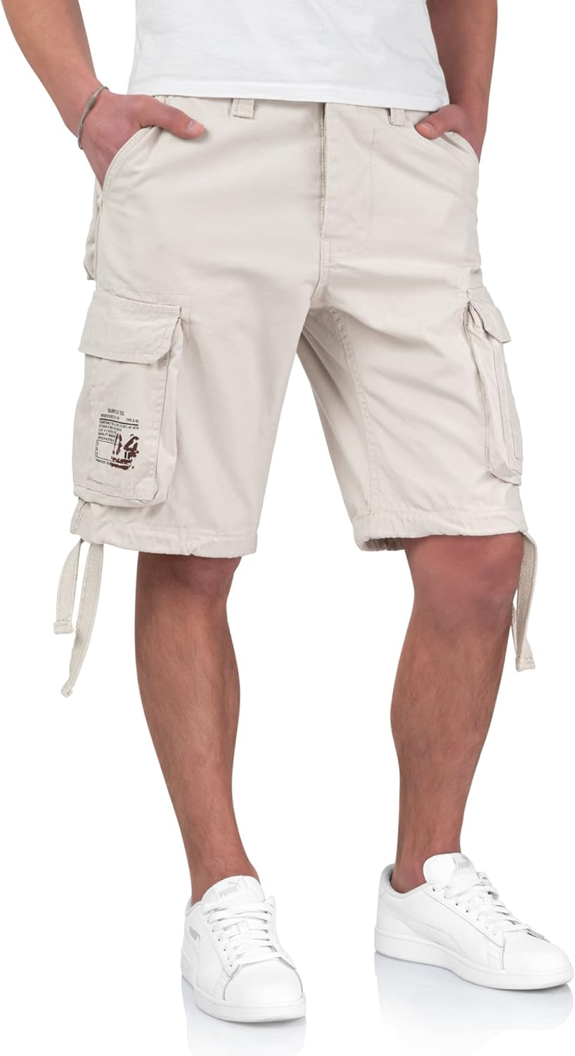 Surplus Raw Vintage Airborne Herren Cargo Shorts S Mattweiss, S Mattweiss