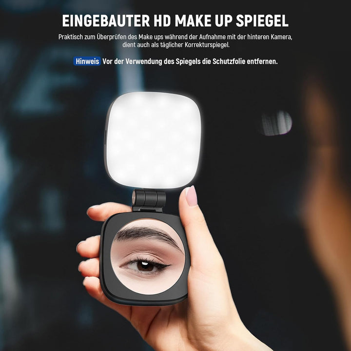 NEEWER Basics Magnetisches Selfie Licht Kompatibel mit iPhone MagSafe, Mini LED Tisch Telefonständer