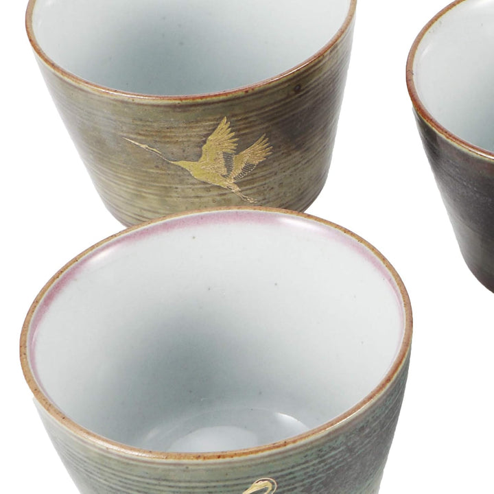 4pcs Keramik Tee Set, Retro Kiln Gebackene Tee Tasse, Kaffeetasse, Japanische Design Keramik Kung Fu