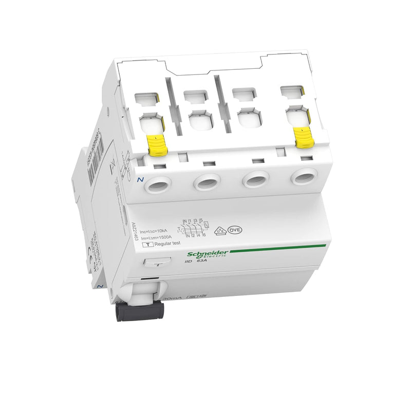 Schneider Electric Fehlerstrom-Schutzschalter FI SCHALTER ACTI9 IID 4P 63A 30MA TYP A, A9Z1463 4-Pol