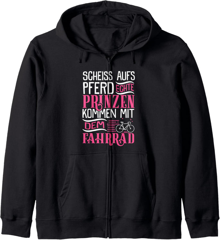 Echte Prinzen kommen mit dem Fahrrad - Rad Spruch Kapuzenjacke