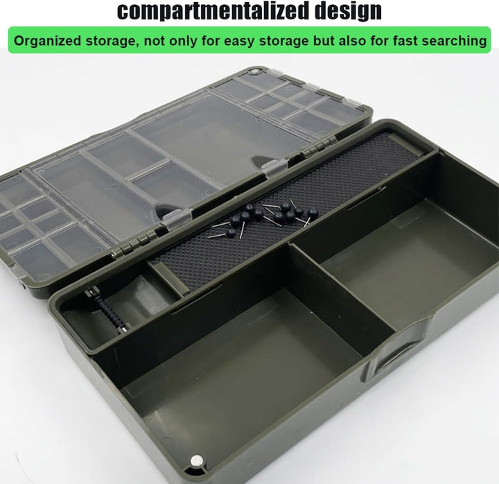 Angelgerätebox, Wasserdichter Fischköder Organizer mit Herausnehmbaren Trennwänden und Magnetischem