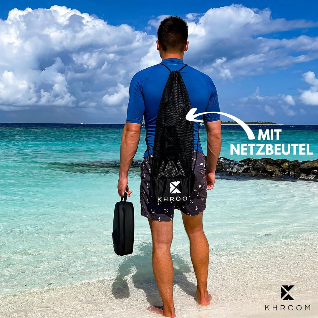 Khroom verstellbare Schnorchelflossen Gr.36-47 mit Tasche | Beste Qualität Made in Italy | Taucherfl