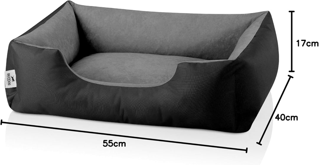 BedDog Hundebett LUPI, Hundekissen mit abziehbaren waschbaren Bezug, Hundekorb, Hundesofa, für klein