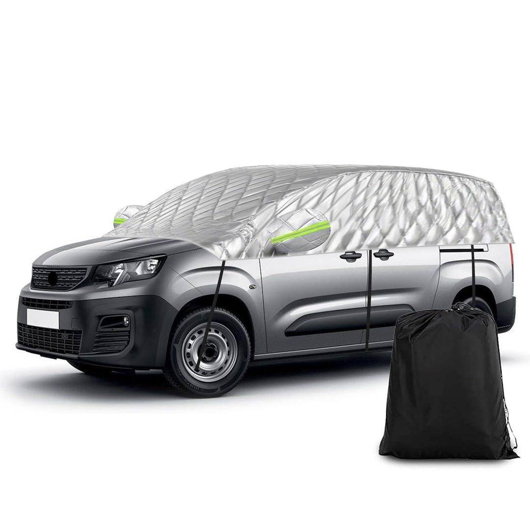 Halbgarage für Citroen Berlingo K9 XLWB 2018-2025, Halbe Autoabdeckung Winter Sommer, Abdeckplane Au
