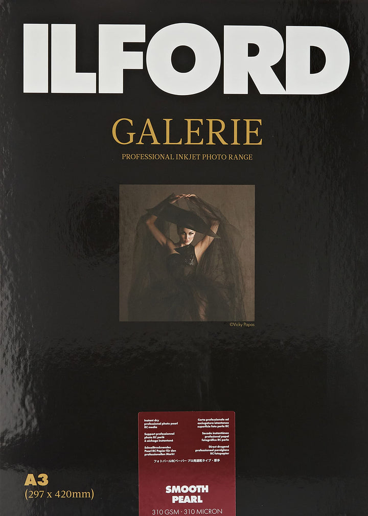 Ilford 2001748.0 Prestige Smooth Pearl Paper, 310g, 25 Blatt, A3, 29,7 x 42 cm A3 - 25 Blatt, A3 - 2
