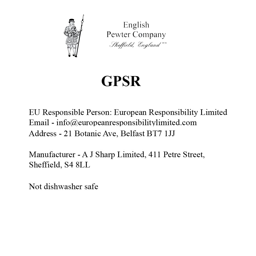 English Pewter Company Personalisiertes Ginglas mit Ihrer Wahl der Initialen (S) - einzigartiges Ges