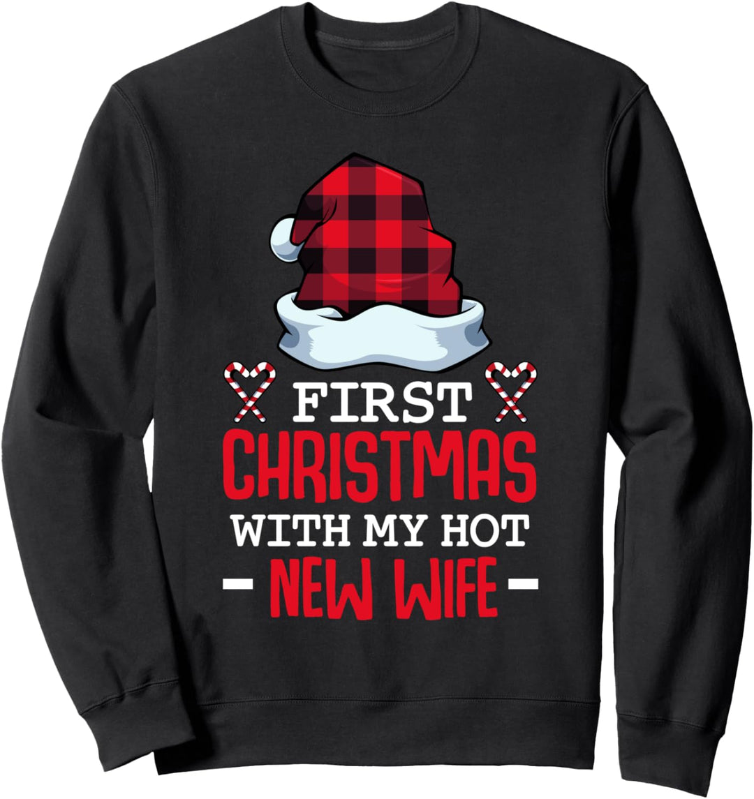 Heiligabend Weihnachten Partner Look Ehemann Ehefrau Pärchen Sweatshirt