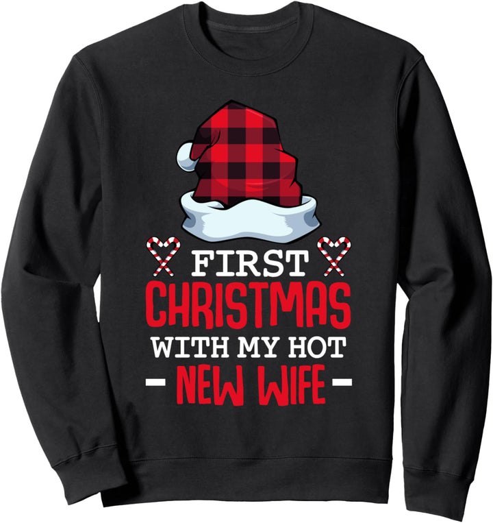 Heiligabend Weihnachten Partner Look Ehemann Ehefrau Pärchen Sweatshirt