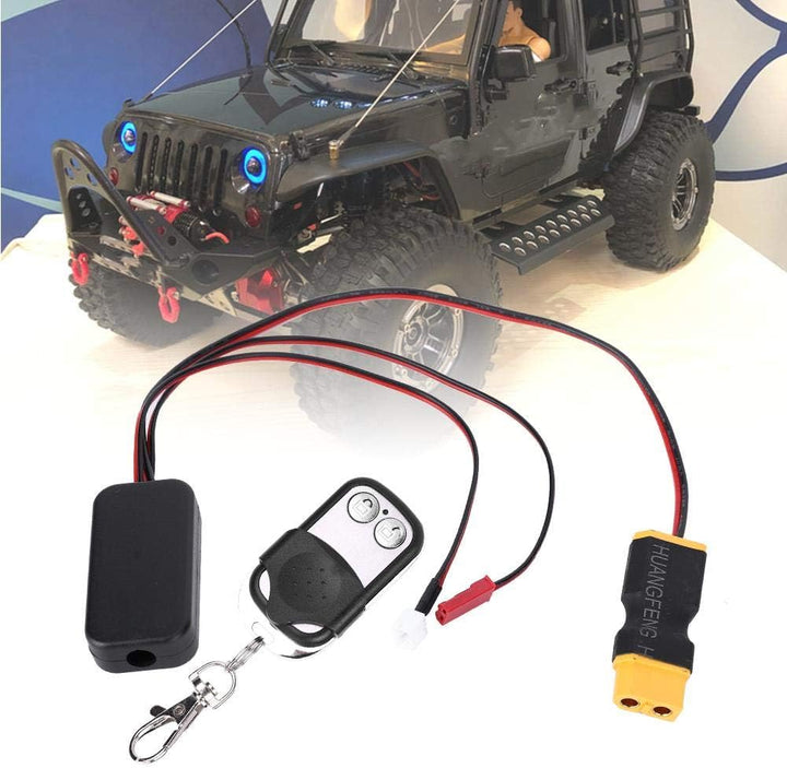 VGEBY Windensteuerung, 1/10 Rc Crawler Windensteuerung Drahtloser Fernbedienungsempfänger Für D90 Sc