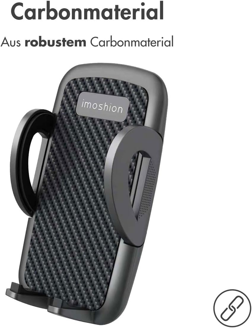iMoshion Handyhalterung Auto Carbon – 360° drehbar & Automatik-System für alle Smartphones (4,7–7 Zo
