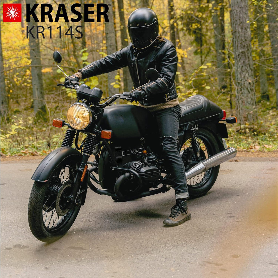 KRASER KR114S Bremsscheibenschloss mit SRA Zulassung, Motorrad Diebstahlsicherung, 14mm Doppelversch