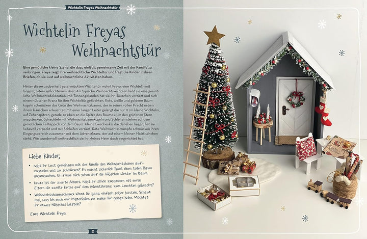 Weihnachtliche Wichteltüren. Süsse Bastelprojekte für zauberhaften Wichtel-Weihnachtsspass.: Mit gro