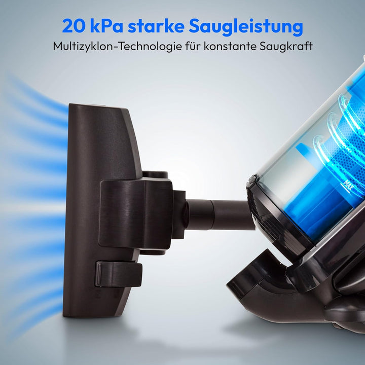 MEDION Beutelloser Zyklon-Staubsauger P2000 (700 Watt Leistung, 2 Liter Staubbehälterkapazität, wasc