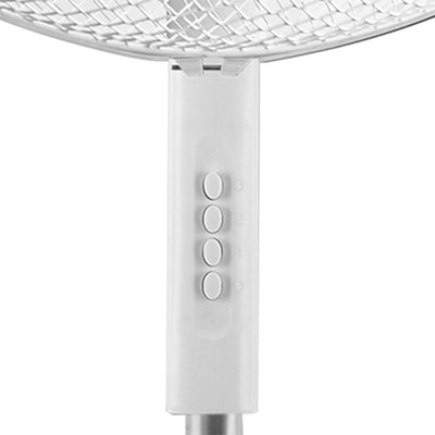 Emerio Stand-Ventilator,40cm,3 Geschw.,3 Blätter,125cm, Weiss