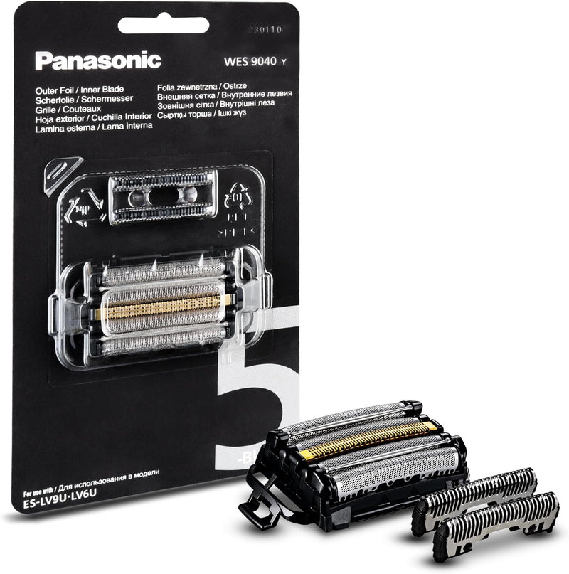 Panasonic WES9040Y1361 Ersatzklingen und Scherfolie für Elektrorasierer ES-LV9U & ES-LV6U, Kombipack