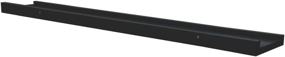 Bussandri Exclusive - Bilderleisten 2 Stk. Schwarz 80x9x3 cm MDF