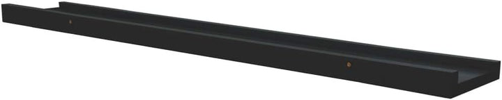 Bussandri Exclusive - Bilderleisten 2 Stk. Schwarz 80x9x3 cm MDF