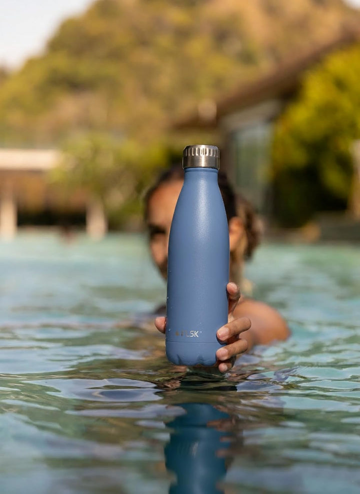 FLSK Trinkflasche – Premium Edelstahl Thermosflasche – 100% auslaufsicher &amp; kohlensäuregeeignet – hä