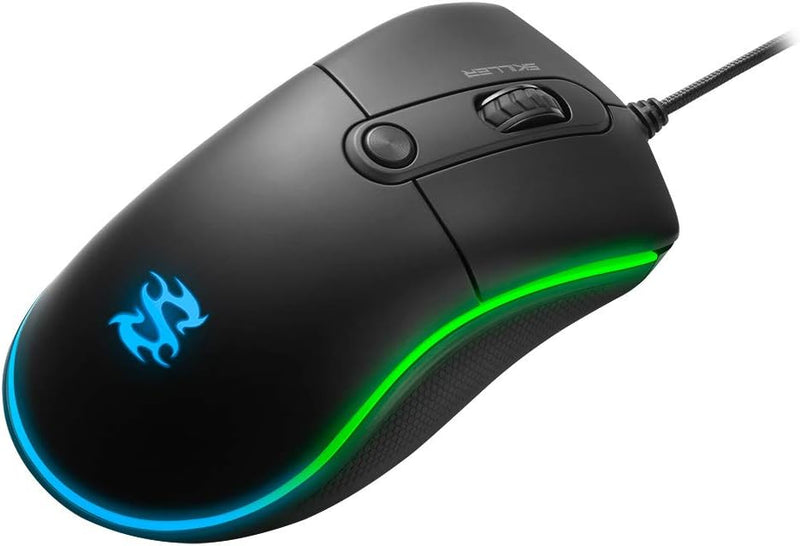 Sharkoon Skiller SGM2 RGB Gaming Maus, optisch 6400 DPI, Ergonomische Form Mehrfarbig