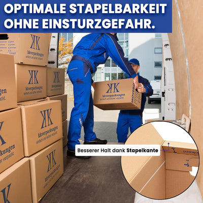 KK Verpackungen 25 x UMZUGSKARTONS ZWEIWELLIG - 634 x 290 x 326 mm - MOVEBOX - 2.20 EB Welle aus Pap