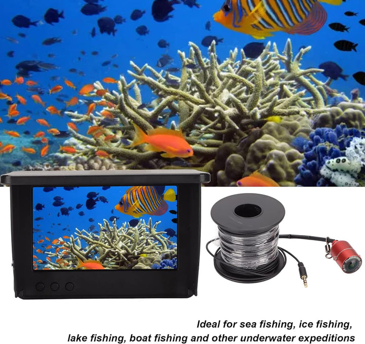 Unterwasser-Angelkamera, IP67 Wasserdichter 5-Zoll-IPS-LCD-, Tragbarer Fischfinder, Unterwasserkamer