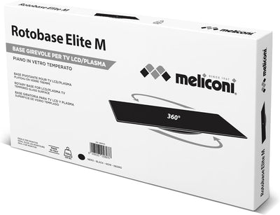 Meliconi Rotobase Elite M, Drehteller für Monitore und Fernseher, um 360° Drehbarer Standfuss, Belas