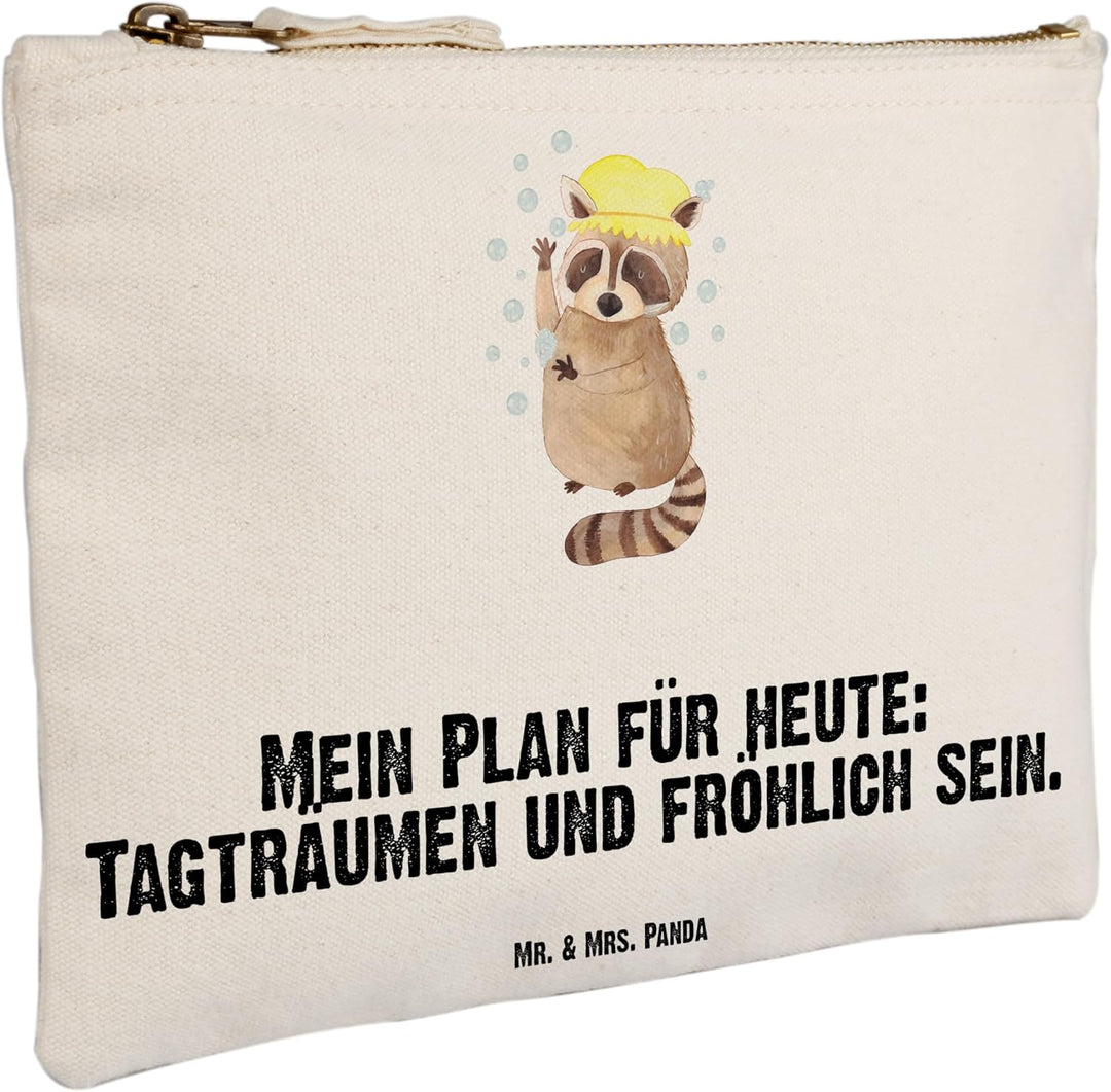 Mr. & Mrs. Panda Federmappe Waschbär Grösse XL Grosse - Geschenk, Stoffbeutel, Seifenblasen, kosmeti