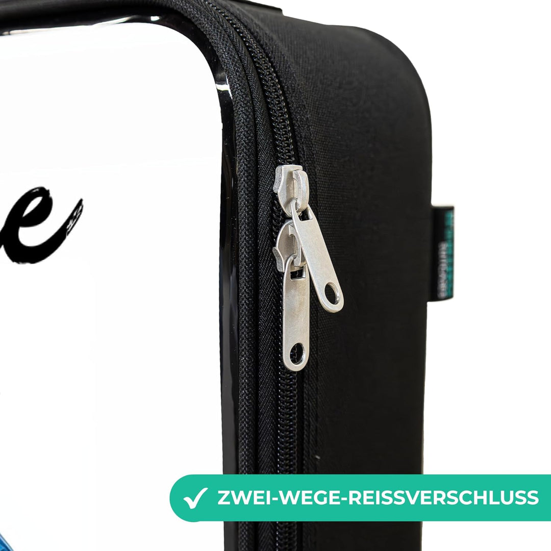 NoBoringSuitcases.com® Kinderkoffer Klein Personalisiert mit Name 48x31x19 cm Reisekoffer Kleiner Ki