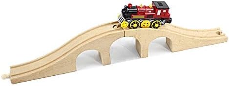 OrgMemory Eisenbahn Set, Hängebrücke, Holzeisenbahn Eisenbahnbrücke, Kreuzung, Stopp Track und Gebog