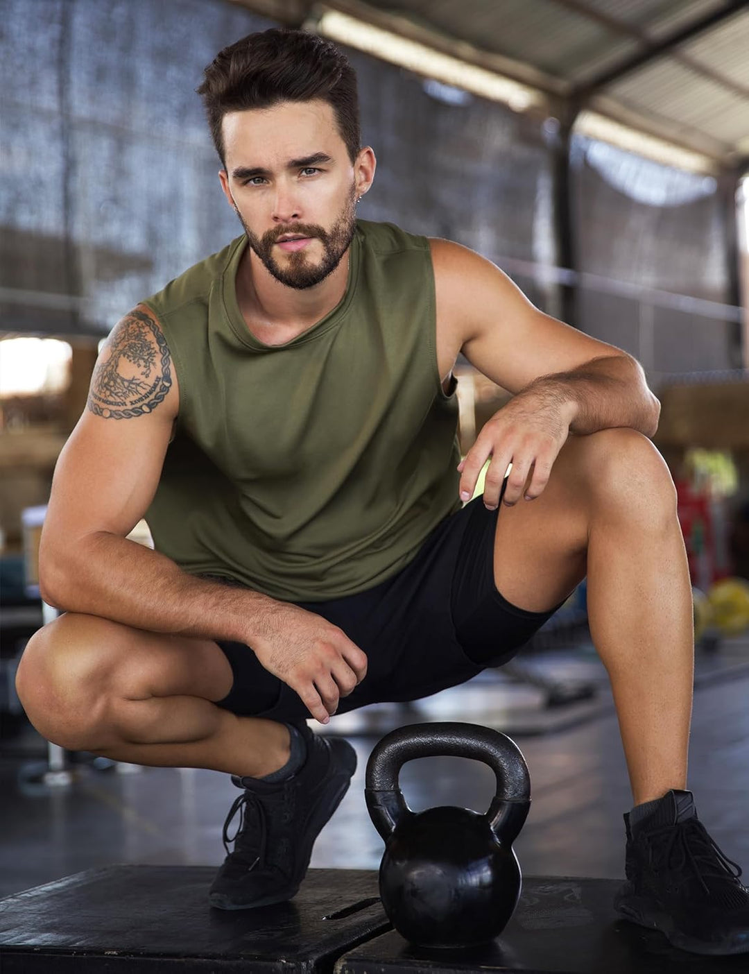 HUAKANG 3/5er Pack Tank Top Herren Ärmelloses Shirt Fitness Achselshirt Unterhemd Schnelltrocknendes