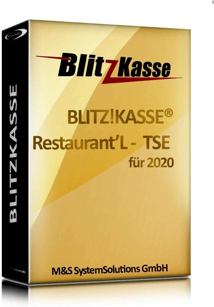 WIN Kassensoftware BlitzKasse Restaurant L für Gastronomie. 75 Tische, 3 Bondrucker. GDPdU, GoBD, TS