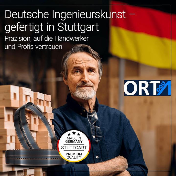 Orta Flexback Carbonstahl Bandsägeblatt | kompatibel mit gängigen Bandsägen | Weichholz, Hartholz, K