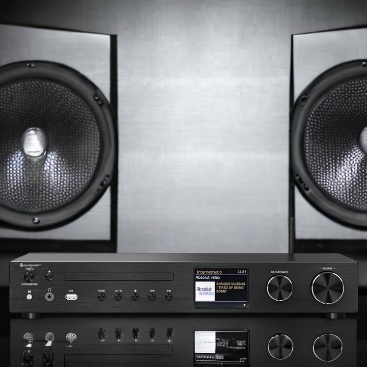 Soundmaster ICD4350SW HiFi Stereoanlage Audio System Internetradio WLAN 2,4/5GHz LAN Anschluss DAB+