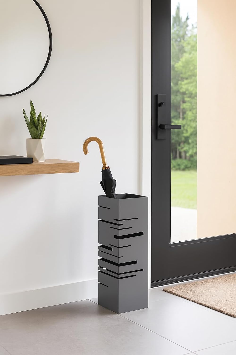 Versa Stripes Schirmständer für Eingang, Raum oder Halle, moderner Schirmhalter, Massnahmen (H x L x