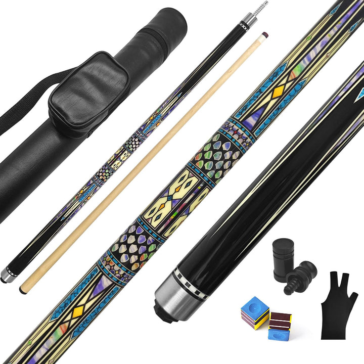 Pool Cue Stick Billard Queue,58“ Pool-Billardqueue BillardStock 12,5 mm Lederspitze Cue Sticks for P
