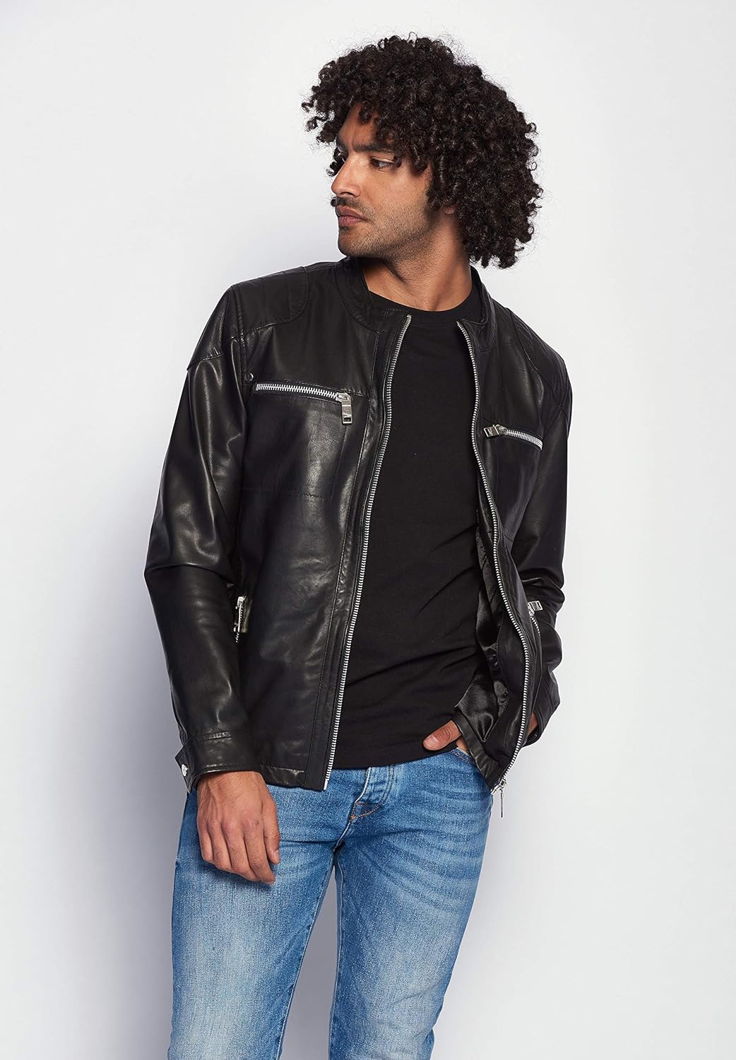 MAZE Herren Lederjacke Flint Black XL