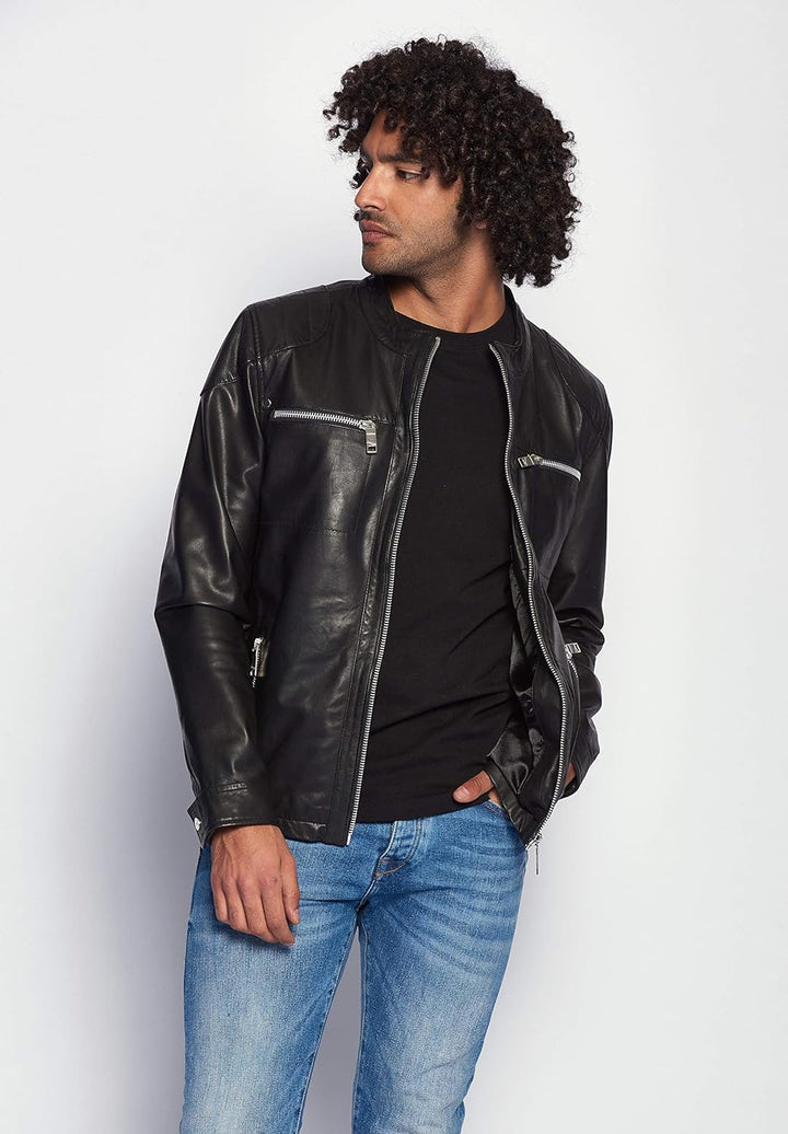 MAZE Herren Lederjacke Flint Black XL