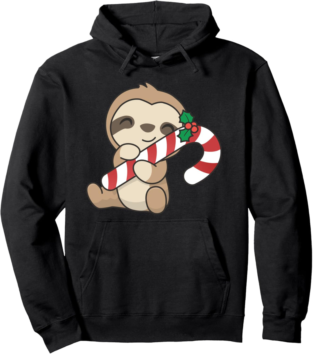 Faultier Weihnachten Zuckerstange süsses Faultier Pullover Hoodie
