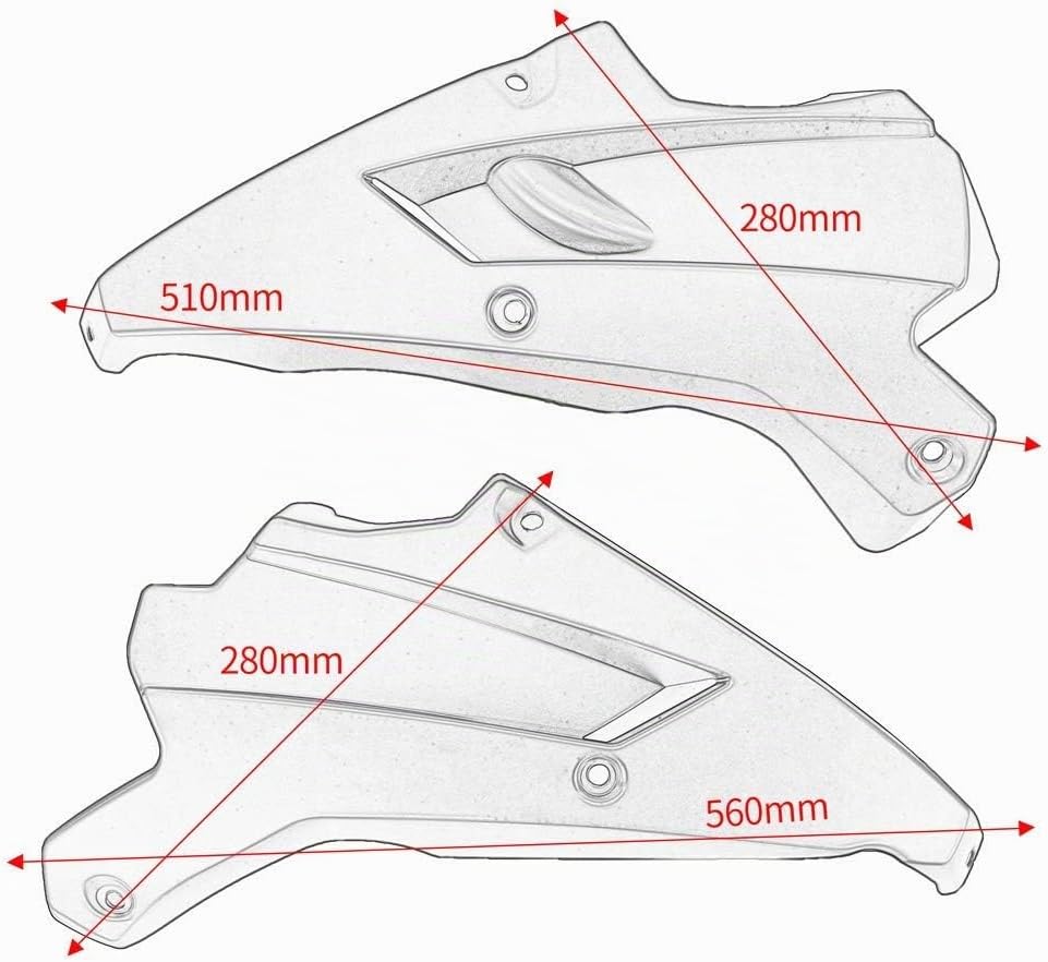 Fayedenicy Motorrad Bellypan Belly Pan Motor Spoiler Verkleidung Abdeckung Karosserierahmen Kit Schu